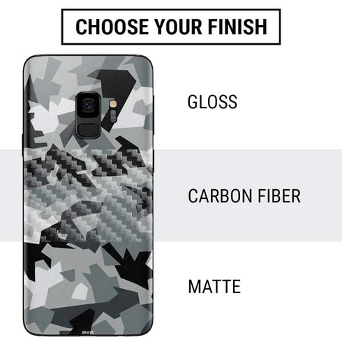 Urban Camouflage Black Galaxy S9 Skin